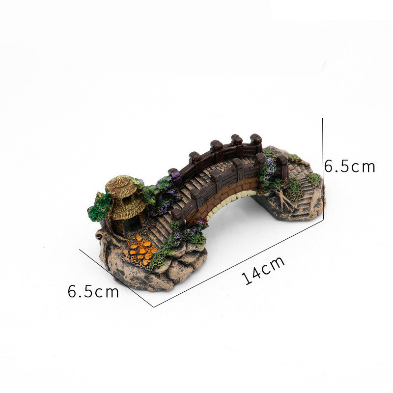 Aquarium Landscape Bridge – Decorative Aquascaping Ornament for Fish Tanks