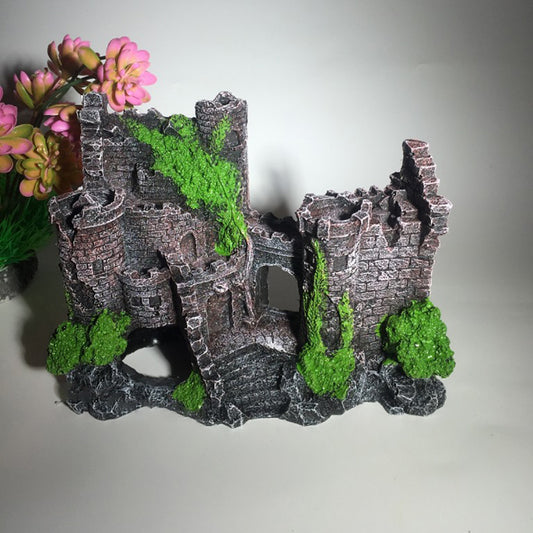 Resin Castle Aquarium Decoration – Fantasy Fish Tank Ornament & Cave Hideout