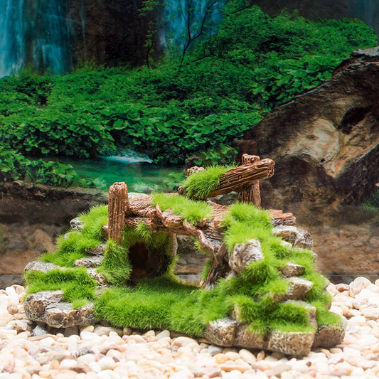 Resin Aquarium Rock Decoration – Natural Stone Landscape Ornament for Fish Tanks