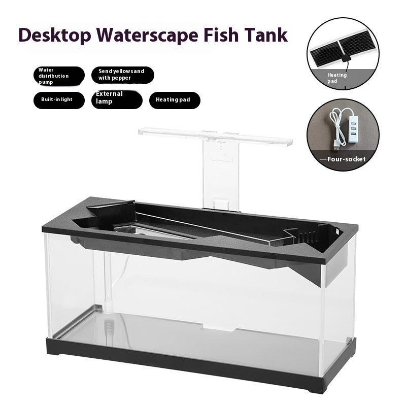 All-in-One Acrylic Aquarium Tank with Filter, Heater & LED Lighting