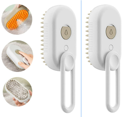 3-in-1 Steam Pet Grooming Brush – Gentle Hair Removal & Massage