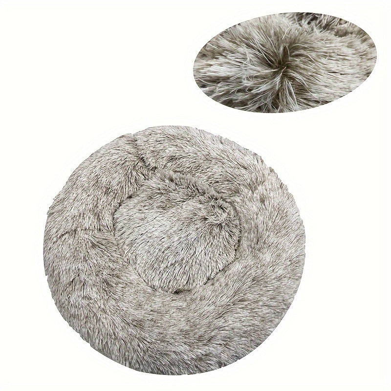 Ultra-Soft Plush Round Dog Bed – Cozy & Machine Washable