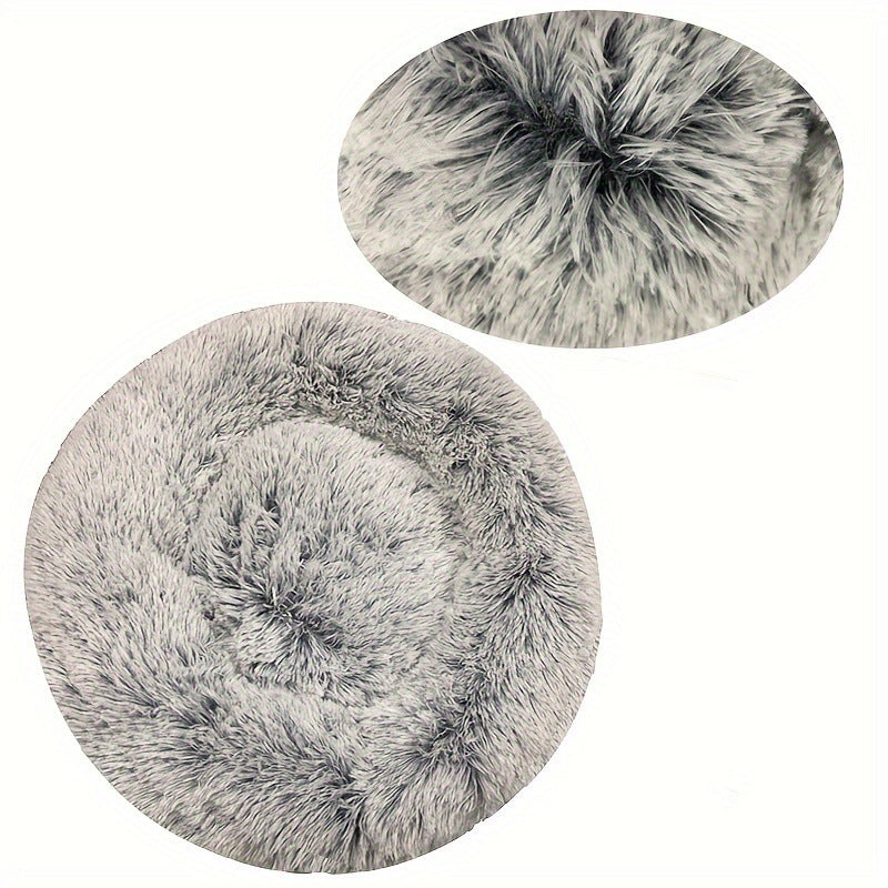 Ultra-Soft Plush Round Dog Bed – Cozy & Machine Washable