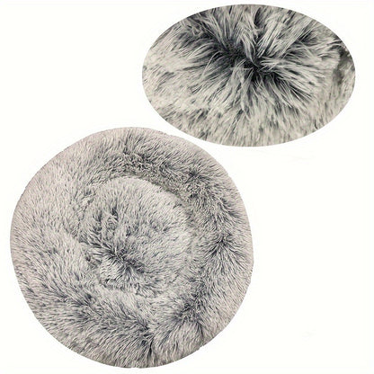 Ultra-Soft Plush Round Dog Bed – Cozy & Machine Washable