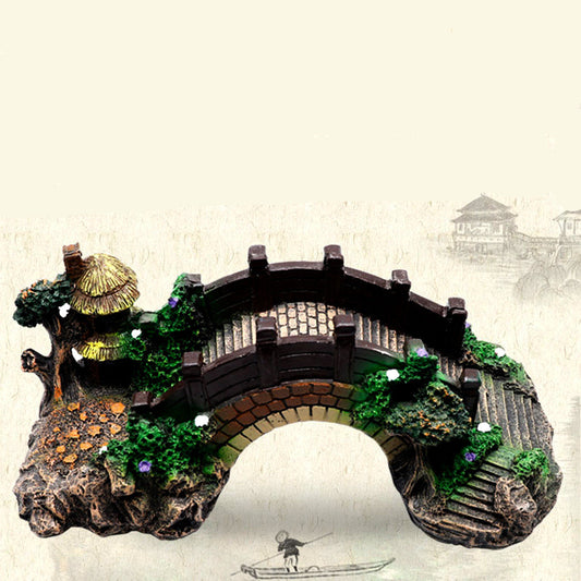 Aquarium Landscape Bridge – Decorative Aquascaping Ornament for Fish Tanks