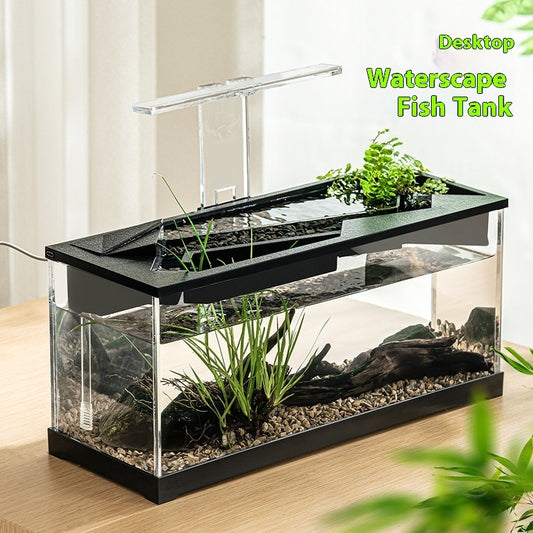 All-in-One Acrylic Aquarium Tank with Filter, Heater & LED Lighting