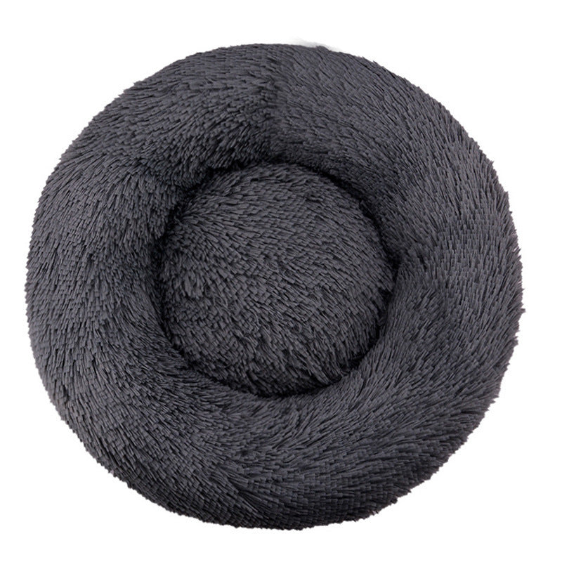 Ultra-Soft Plush Round Dog Bed – Cozy & Machine Washable