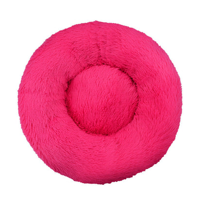 Ultra-Soft Plush Round Dog Bed – Cozy & Machine Washable
