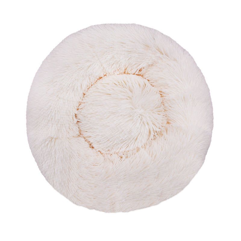 Ultra-Soft Plush Round Dog Bed – Cozy & Machine Washable