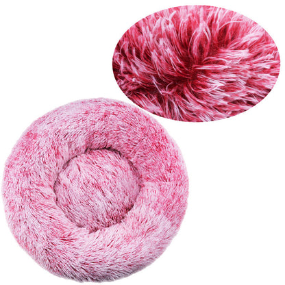 Ultra-Soft Plush Round Dog Bed – Cozy & Machine Washable