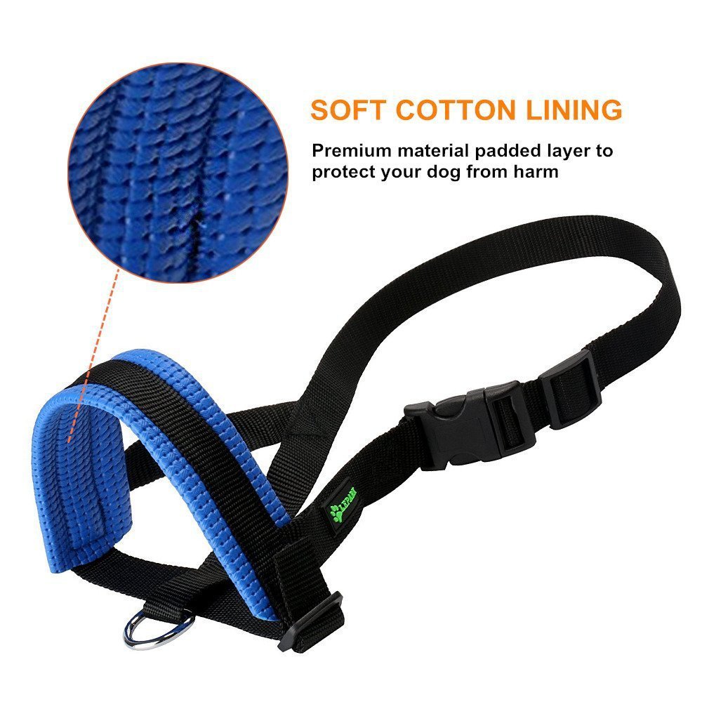 Soft Nylon Dog Muzzle for Training & Safety – Adjustable Fit, Small to Large Dogs