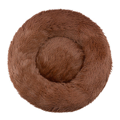 Ultra-Soft Plush Round Dog Bed – Cozy & Machine Washable