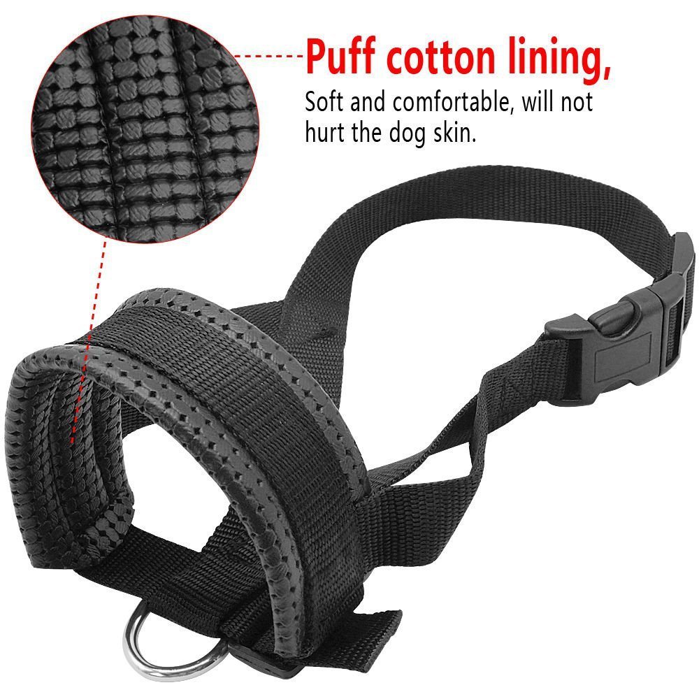 Soft Nylon Dog Muzzle for Training & Safety – Adjustable Fit, Small to Large Dogs