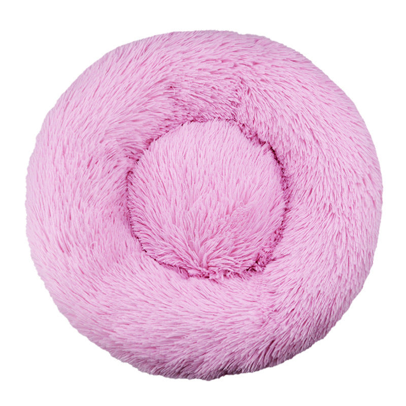 Ultra-Soft Plush Round Dog Bed – Cozy & Machine Washable